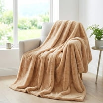 DecorX Snug Throw Blanket - Ultra-Cozy Brushed Polyester - Pumpkin Orange - Ideal for Fall & Christmas Home Decor