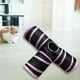 thumbnail image 4 of Túnel para gatos, tubo de túnel plegable doblado con juguete con orificio para pelota de juego, juguetes interactivos para gatos, túnel de pista para , Color rosa negro T Color rosa T Salvador Jugar al tubo del túnel, 4 of 9
