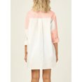 thumbnail image 3 of Women's Button Down Blouses Color Block Shirts Casual Long Sleeve Loose Fit Tops, 3 of 5