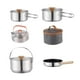 thumbnail image 4 of Kit de utensilios de cocina para acampar, juego de cocina, olla antiadherente de acero inoxidable para exteriores con hervidor, 4 of 9