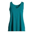 thumbnail image 4 of Time and Tru Women's Hi-Low Tank Top, Sizes S-XXXL, 4 of 5
