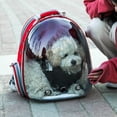 thumbnail image 4 of Lightweight Expandable Cat Carrier Breathable Extendable Space Clear Puppy Reisen im Freien Sightseeing Carrying Red, 4 of 8