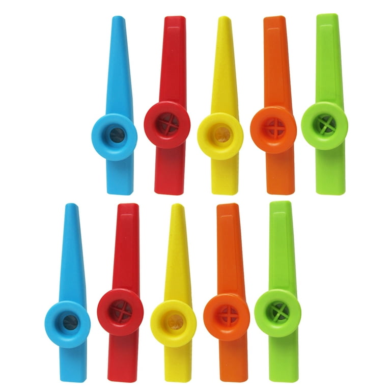 Pwshymi Mini Kazoos,Portable for Travel Kazoo Instrument for  Practice(yellow) Good Gifts for Kids Musical Instruments Kazoo Flute  Diaphragms for Music