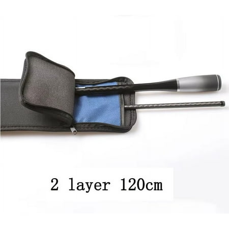 100/110/120/130/150/170cm 2 Layer Fishing Rod Case Carrier Folding Storage Bag Spinning / Casting Fishing Rod Cover (2 layer 120cm black)