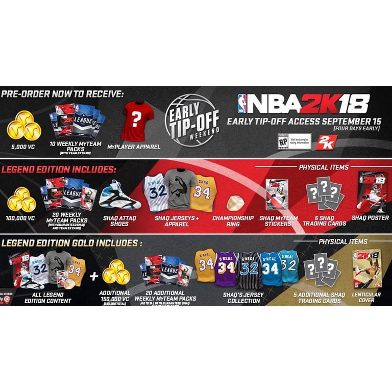 NBA 2K18 Legend Edition Gold [Nintendo Switch] - Walmart.com