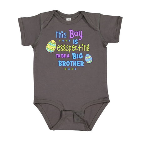 

Inktastic This Boy is Eggspecting to Be a Brother Boys Baby Bodysuit