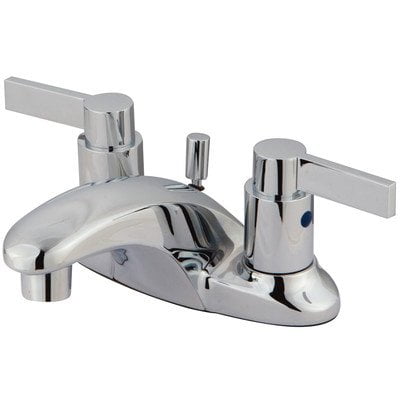 Kingston Brass NuvoFusion Double Poignée 4" Robinet de Lavabo avec Laiton Pop-up
