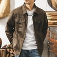 thumbnail image 6 of Fgnfyis Mens Jackets Waxed Casual Jacket Outdoor Windproof Lightweight Utility Work Coat with Multiple Pockets for Streetwear Mens Winter Coats Khaki XXXL, 6 of 7