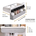 thumbnail image 4 of Especieros Moderno Organizador Frascos Base Colgante Cocina Elegante Super practico Frascos Especias Organizador Almacenamiento, 4 of 11