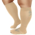 thumbnail image 1 of 1 Pair Plus Size Compression Socks For Women Men, 20-30 Mmhg Extra Wide Calf Knee High Stockings, 1 of 5