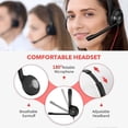 thumbnail image 5 of USB C headset with microphone for laptop phone, noise-canceling microphone headphones for computer, on-ear wired office call center headset for, 5 of 5