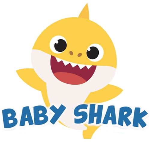 Baby Shark Plastic Sleep and Play Toddler Bed with Attached Guardrails