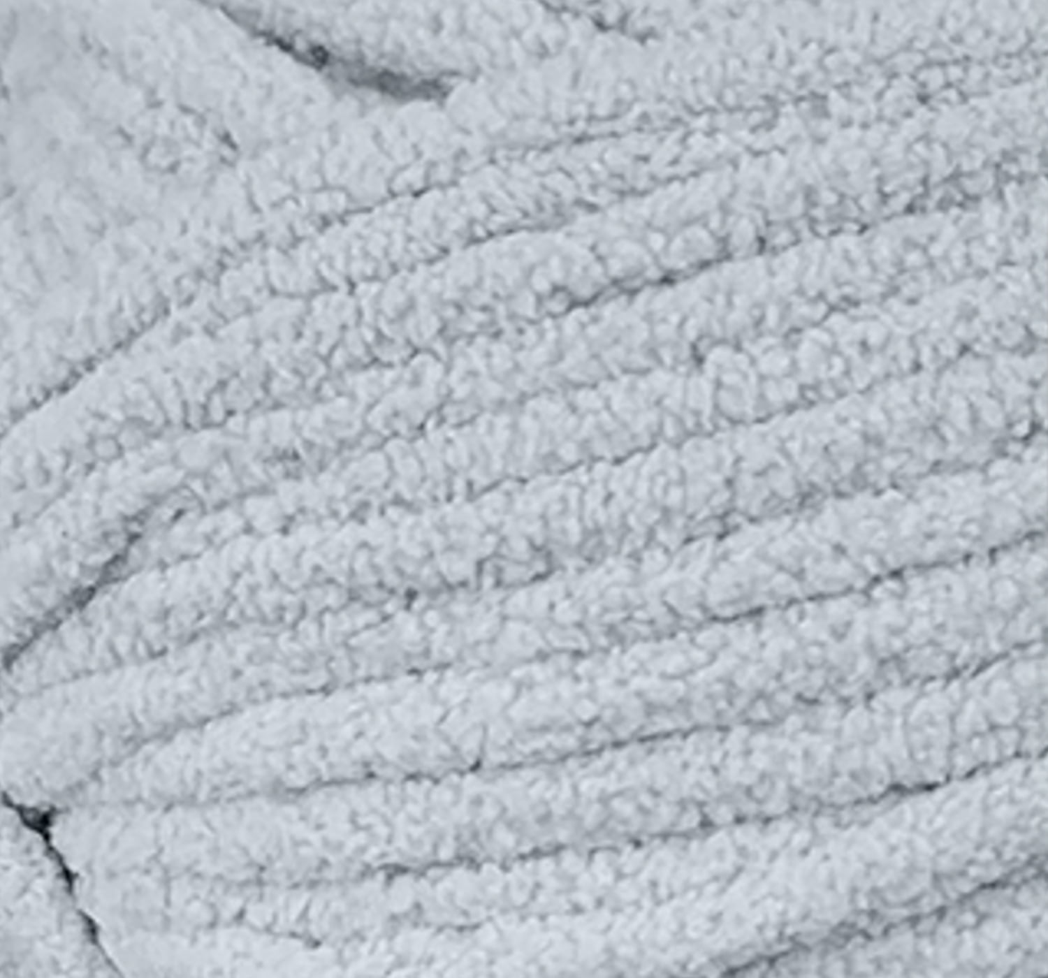 Mainstays Cozy Chenille Yarn, 220 yd, Soft Silver, 100% Polyester