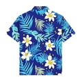 thumbnail image 3 of Boys Vacation Hawaiian Shirts Beach Summer Button Down Collared Shirts Tropical Holiday Funny Tops with Pocket 8 Years, Sky Blue, 3 of 7