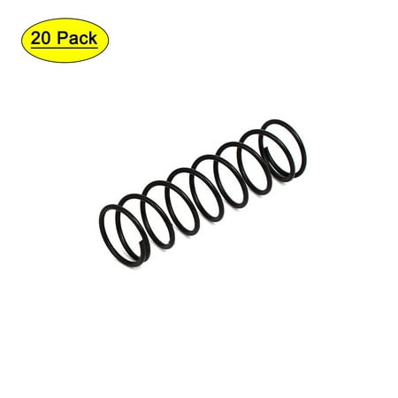 

1.2mm Wire Dia 15mm Outer Diameter 50mm Long Compression Springs Black 20pcs