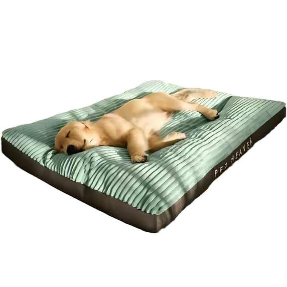 XIBUFE Dog Bed Mat Large Winter Thick and Washable Pet Bedding for Cozy Dog Houses Green (23 18 3)