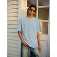 thumbnail image 2 of Fexilor Men's Short Sleeve Henley Shirts,Textured Jacquard Casual Button-Up Tops, 2 of 2