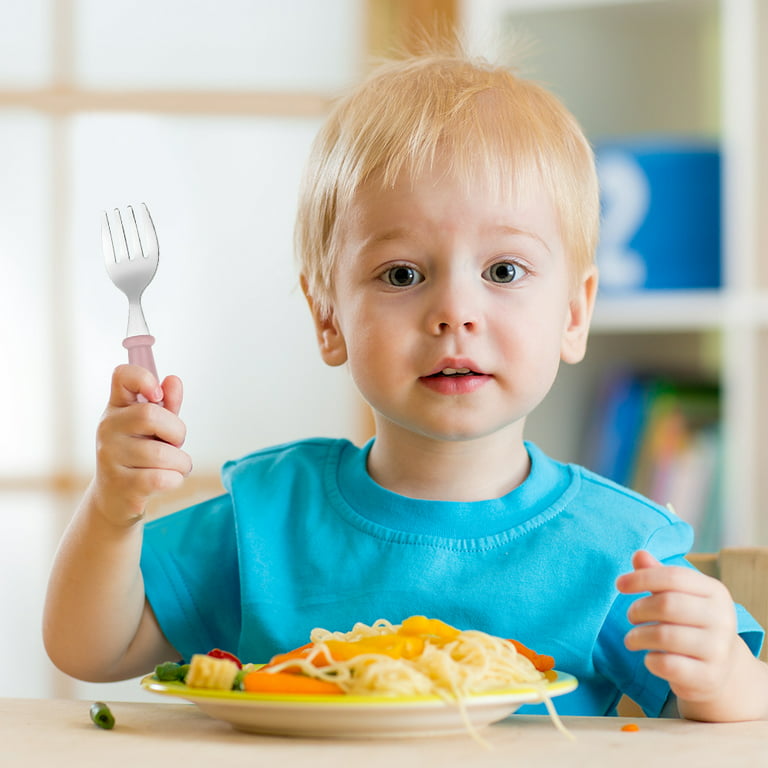 Baby Utensils Spoon Fork with Travel case,Silicone Toddler Utensils for  Self Feeding Kids Children