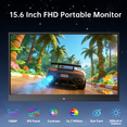 thumbnail image 3 of KTC Portable Monitor 15.6 Inch, FHD 1080P Travel Laptop Monitor Extender with USB-C HDMI, Ultra-Slim IPS HDR Display with Speakers, Second Monitor Screen for Laptop Phone Xbox Mac Switch, Black H15F9, 3 of 10