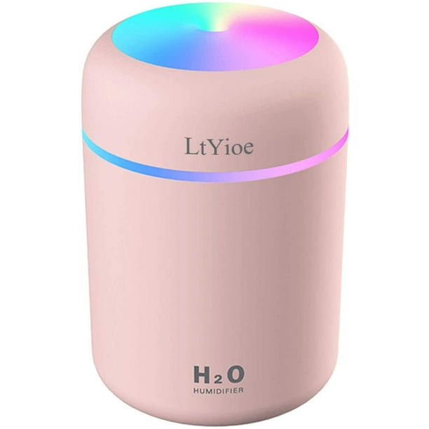 Mini humidificador fresco y colorido, humidificador de escritorio personal USB para automóvil, sala de oficina, dormitorio, etc. Apagado automático, 2 modos de niebla, súper silencioso Xemadio WMZL-1313-2