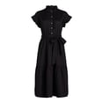 thumbnail image 4 of Free Assembly Women’s and Women's Plus Cotton Ruffle Midi Dress with Short Sleeves, Sizes XS-4X, 4 of 4