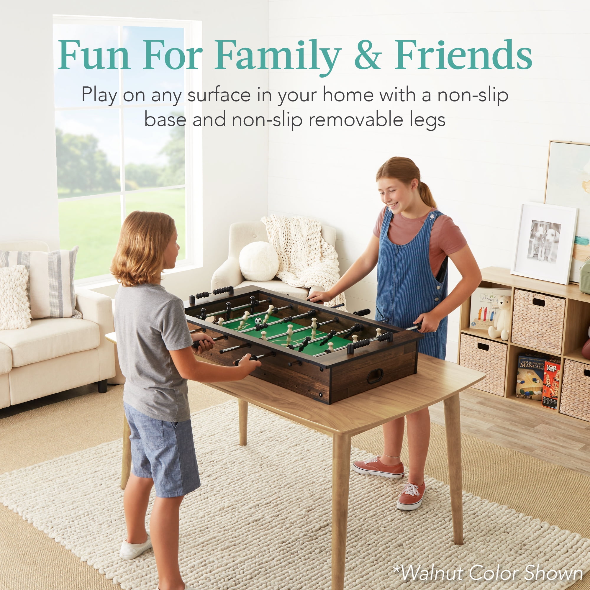 Best Choice Products 40in Tabletop Foosball Table, Arcade Table Soccer for Home, Game Room w/ 2 Balls - Gray