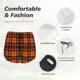thumbnail image 4 of Balery Halloween Tartan Plaid Pantalones cortos deportivos para mujer con forro y dos bolsillos, elásticos, para entrenamiento, gimnasio, yoga-Small, 4 of 7