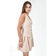 thumbnail image 2 of Vestido plisado diseño chaleco Roman Fashion /Juvenil, 14558 (Beige) beige G, 2 of 5