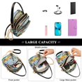 thumbnail image 5 of FORMRS Crossbody Bag for Women Quilted Travel Shoulder Cell Phone Purse with Chain Strap Handbag, Colorful Leaves, 5 of 7