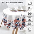 thumbnail image 5 of USA Flag Tablecloth Round American Stars Butterflies Circle Table Cloth 60 Inch 4th of July Memorial Day Patriotic Heat Resistant Reusable Table Cover for Holiday Kitchen Dinning Party Decor, 5 of 6