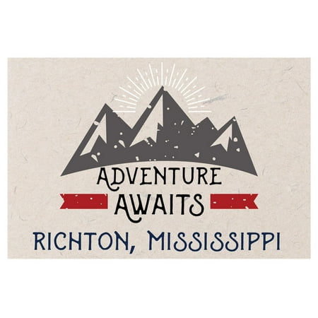 

Richton Mississippi Souvenir 2x3 Inch Fridge Magnet Adventure Awaits Design
