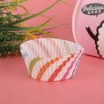 thumbnail image 4 of Paquete de 100 moldes de papel biodegradables para hornear para delicias y fiestas. Mini moldes para cupcakes, 4 of 7
