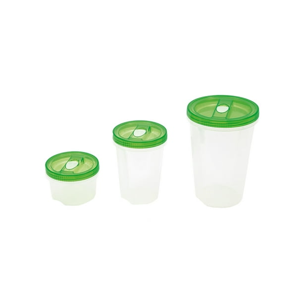 Set de 3 Contenedores TESSO HOME Micro y Refri tapa de rosca
