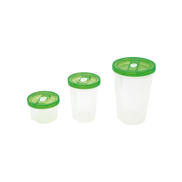 Set de 3 Contenedores TESSO HOME Micro y Refri tapa de rosca