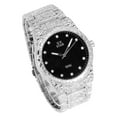 thumbnail image 2 of Ice Star Men's Luxury 45mm Nugget Watch with Diamond Accent Dial - Adjustable Band - Quartz Movement - Exquisite Silver Finish, 2 of 5