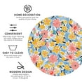 thumbnail image 4 of Kll Round Shape Drink Coasters Set Of 4,Pu Leather Absorbent Coasters Set Decorative Coffee Cup Coasters Housewarming Gift For Home Decor-Watercolor Wildflowers, 4 of 9