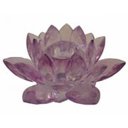 Purple Crystal Lotus Candle Holder by Feng Shui Import LLC