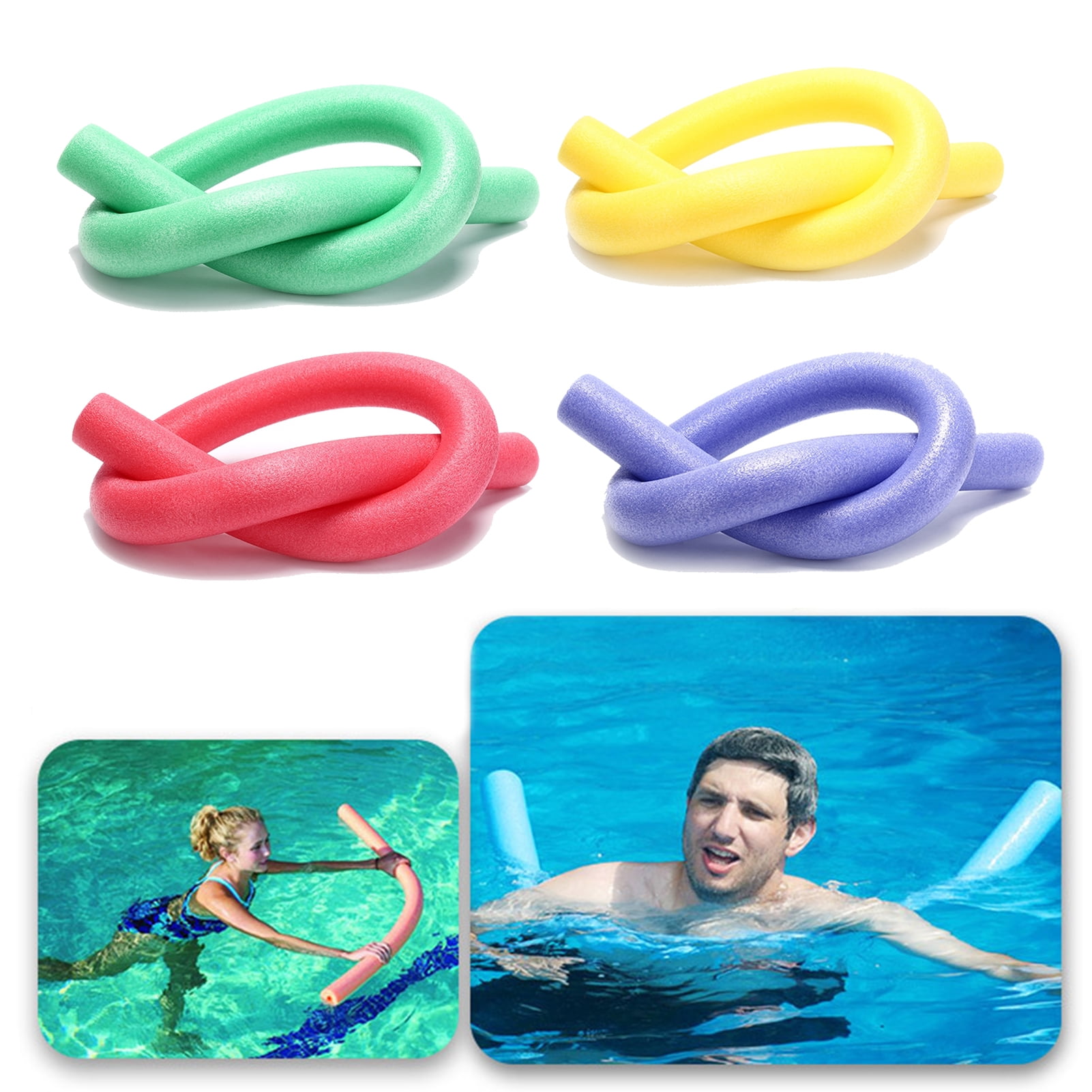 Swimming Pool Noodle Stick Hollow Water Float Aid Solid Strip Blue Foam S8Q7 