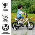 thumbnail image 4 of Glerc 12 inch Toddler and Kids Bike for 2-4 Years old Boys Girls with Water Bottle Holder & Headlight & Training Wheels, White, 4 of 7