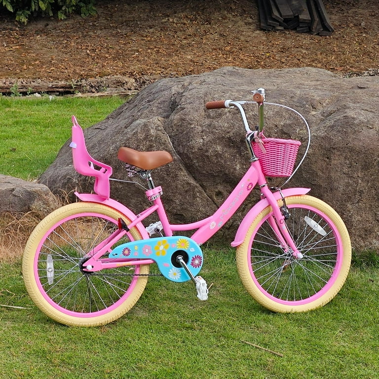 Glerc Maggie 20 Inch Girls Bicycle, Princess Style with Doll-Seat