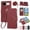 Red, variant on Allytechgroup Wallet Case for Google Pixel 9A, Zipper Pocket Phone Case with Card Slots, Crossbody Strap, Magnetic Closure Shockproof PU Leather Flip Folio Case for Girls Women, Cyan