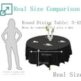thumbnail image 2 of URBY 12pk Plastic Round Table Cover, Individually Packed Disposable Tablecloth. 84'' Diameter. Black., 2 of 5