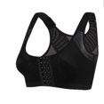thumbnail image 6 of Womens Sports Bras 2PC Front Closure Compression Bras For High Sports Everyday Wireless Bras for Women Black 4XL, 6 of 8
