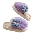thumbnail image 3 of Vedolay Fuzzy Slippers Women Indoor Outdoor Durable Comfort Slip On Plush Slippers Purple,39, 3 of 5