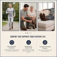 thumbnail image 3 of Comfello Diabetic Quarter Socks for Men & Women Non Binding Seamless Extra Wide Socks 6 Pairs, 3 of 7