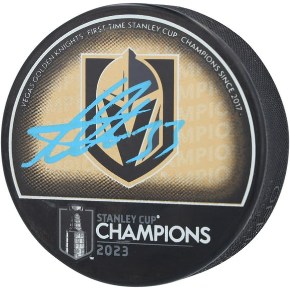 Adin Hill Vegas Golden Knights Autographed 2023 Stanley Cup Champions Hockey Puck - Fanatics Authentic Certified