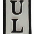 thumbnail image 2 of Benjara BM219002 Modern Designed Metal Tablet with Pull Sign & Holes, Black & White, 2 of 4