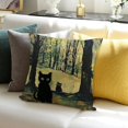 thumbnail image 3 of FANNA Cute Cat Short Plush Pillowcase Cover for Living Room Bedroom Outdoor Garden Decor Zipper Closure All Year Round Pillow Case 1PC 24x24in, 3 of 5