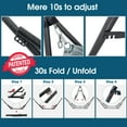 thumbnail image 3 of Tranquillo Adjustable Hammock Stand 600 lbs Capacity, Collapsible Camping Hammock and Stand, Double Hammock with Stand for 2 Persons, Quick & Easy Assembly Garden Yard Patio Lawn, Grey, 3 of 9