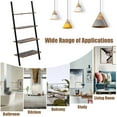 thumbnail image 6 of Gymax Industrial Ladder Shelf 4-Tier Leaning Wall Bookcase Plant Stand Rustic Brown, 6 of 10